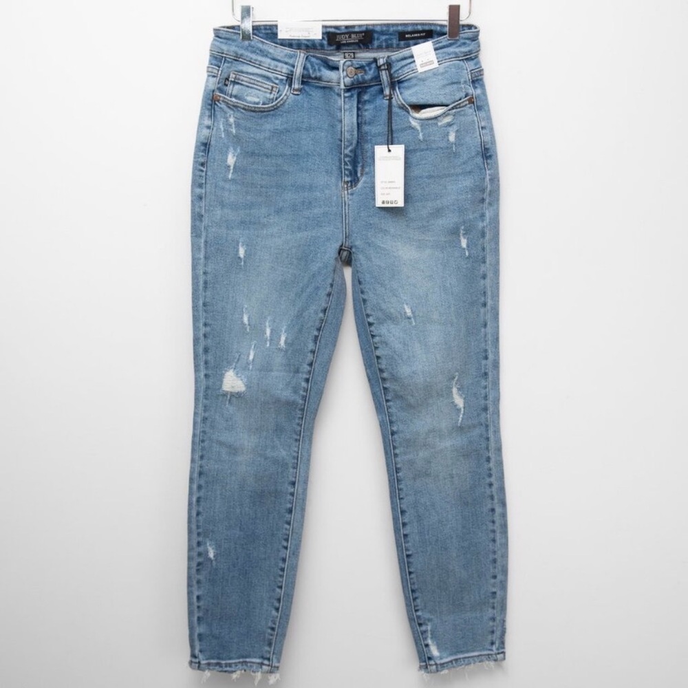 Judy Blue Relaxed Fit Jeans High Rise Waist JB77430 Denim Blue Size 9/29 New